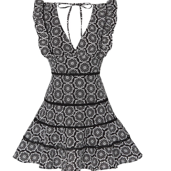 Bardot SIERRA frill dress Black and White Patterned Mini Dress ( worn once) - Picture 2 of 10